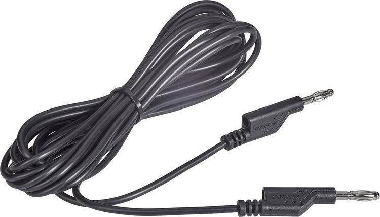 Produktbild: VOLTCRAFT MS5/SW Messleitung Lamellenstecker 4mm Lamellenstecker 4mm 5.00m Schwarz 1St.
