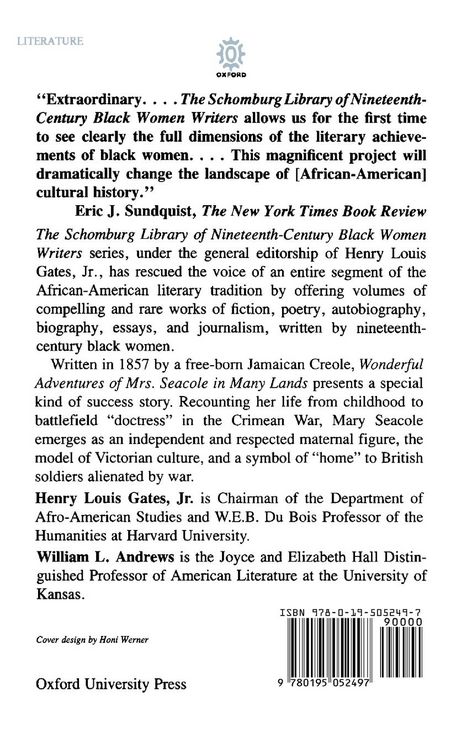 Produktbild: Wonderful Adventures of Mrs. Seacole in Many Lands