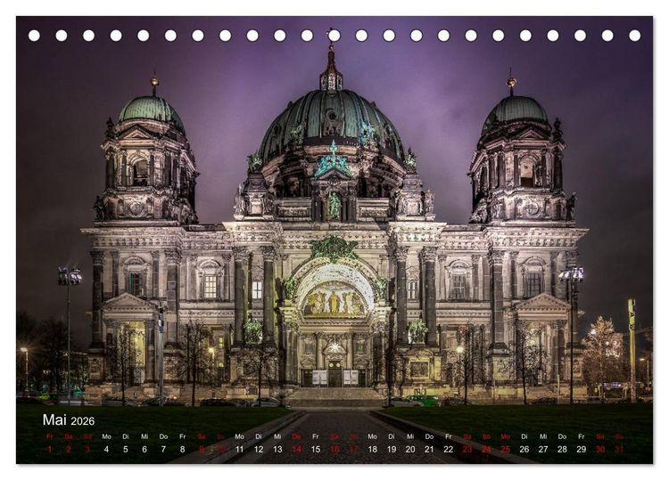 Produktbild: Deutschland Impressionen bei Nacht (Tischkalender 2026 DIN A5 quer), CALVENDO Monatskalender