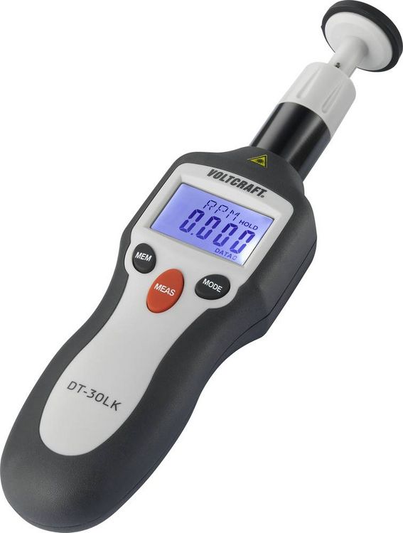 Produktbild: VOLTCRAFT DT-30LK Drehzahlmesser mechanisch, optisch 2 - 20000 U/min 2 - 200000 U/min