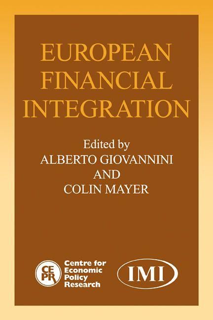 Produktbild: European Financial Integration