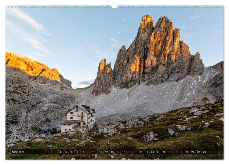 Produktbild: H&uuml;ttenzauber: Bergh&uuml;tten in den Alpen (hochwertiger Premium Wandkalender 2026 DIN A2 quer), Kunstdruck in Hochglanz