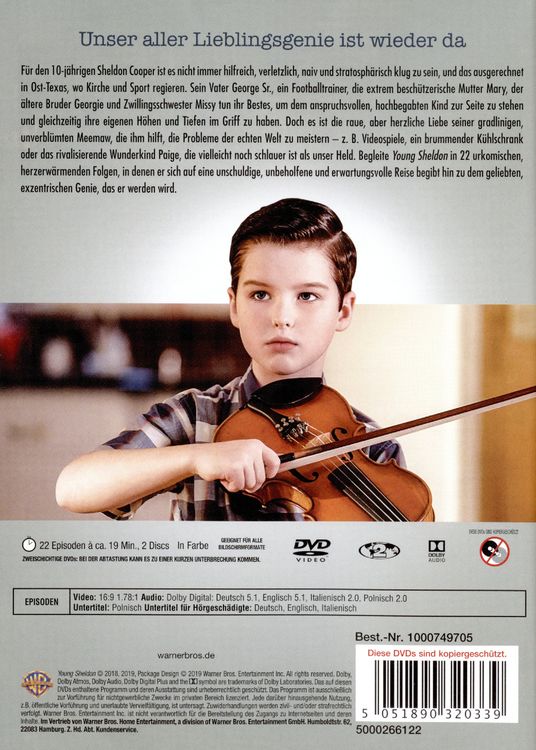 Produktbild: Young Sheldon - Die komplette zweite Staffel