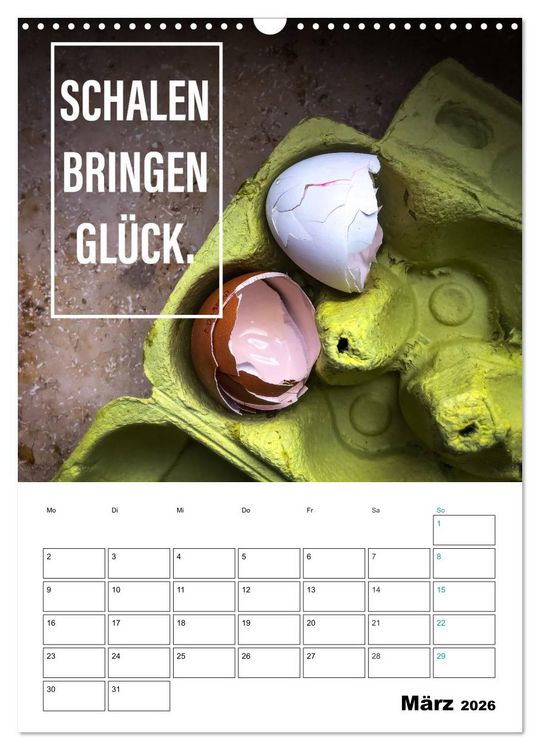 Produktbild: Mit Eiern durch's Jahr. (Wandkalender 2026 DIN A3 hoch), CALVENDO Monatskalender