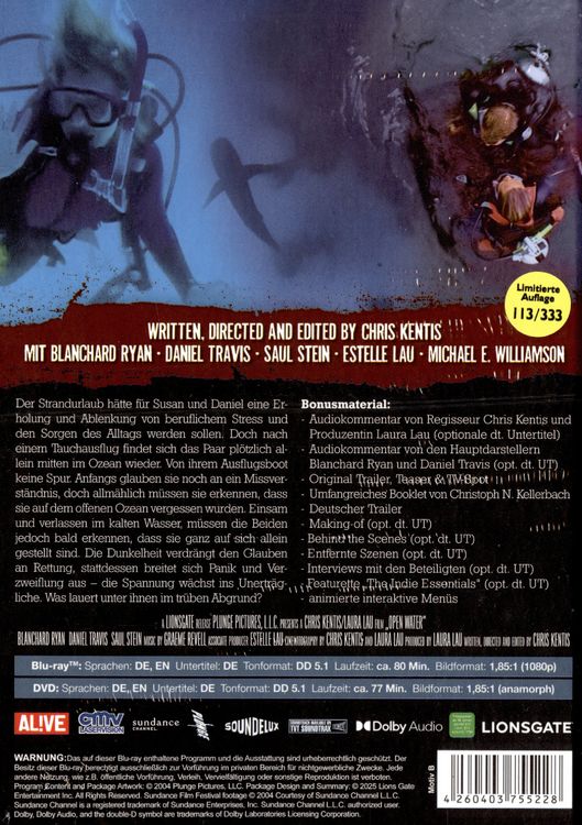 Produktbild: Open Water - Mediabook - Cover B - Limited Edition (Blu-ray+DVD)