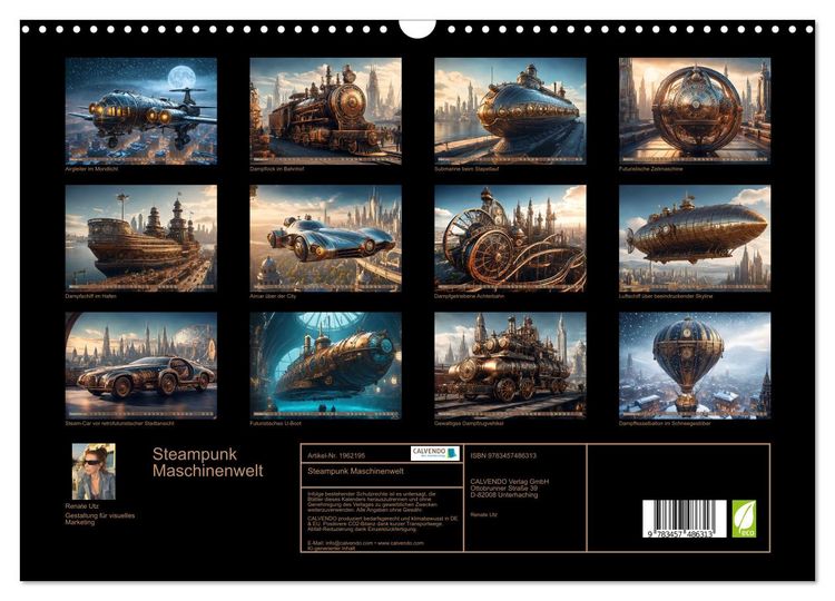 Produktbild: Steampunk Maschinenwelt (Wandkalender 2026 DIN A3 quer), CALVENDO Monatskalender