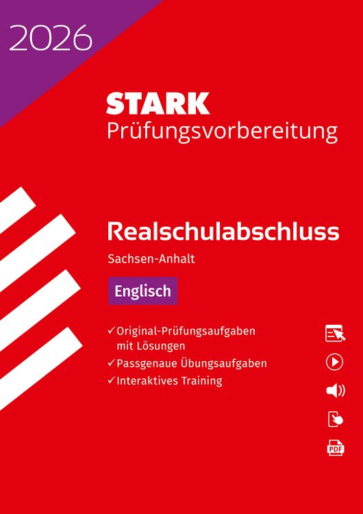Produktbild: STARK Englisch - Realschulabschluss 2026 Sachsen-Anhalt - Prüfungsvorbereitung