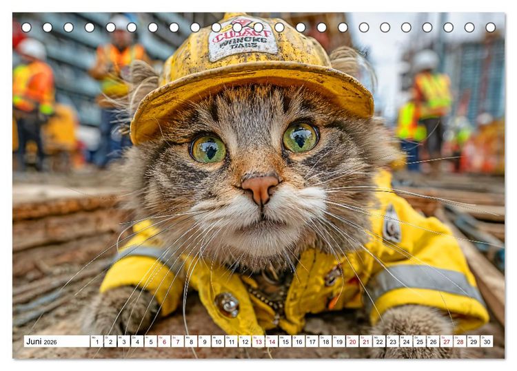 Produktbild: Katzipations - Berufskatzen im Einsatz (Tischkalender 2026 DIN A5 quer), CALVENDO Monatskalender