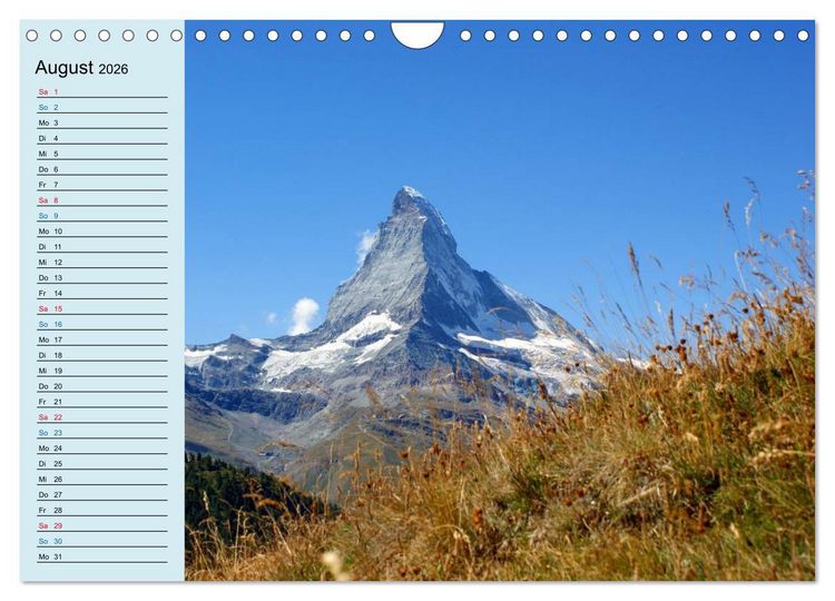 Produktbild: Faszination Horu Fotoimpressionen vom Matterhorn (Wandkalender 2026 DIN A4 quer), CALVENDO Monatskalender