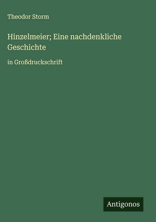 Produktbild: Hinzelmeier; Eine nachdenkliche Geschichte