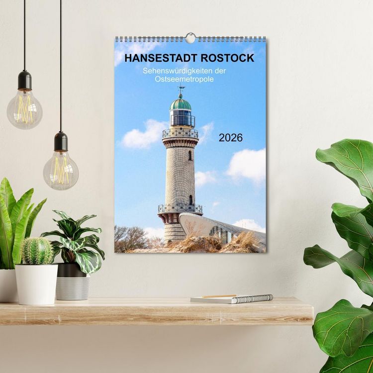 Produktbild: Hansestadt Rostock - Sehensw&uuml;rdigkeiten der Ostseemetropole (Wandkalender 2026 DIN A3 hoch), CALVENDO Monatskalender
