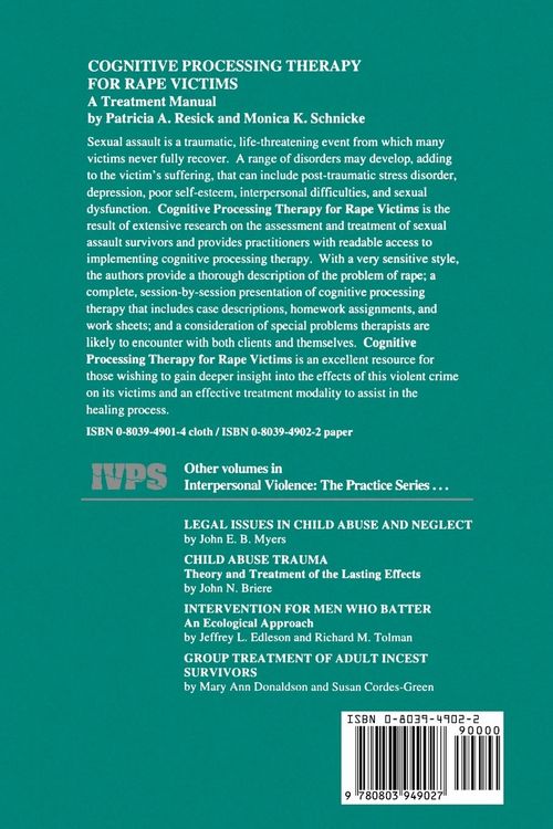 Produktbild: Cognitive Processing Therapy for Rape Victims