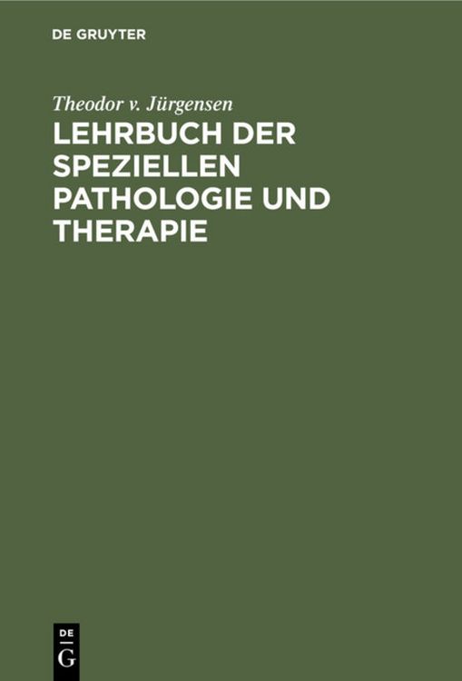 Produktbild: Lehrbuch der speziellen Pathologie und Therapie