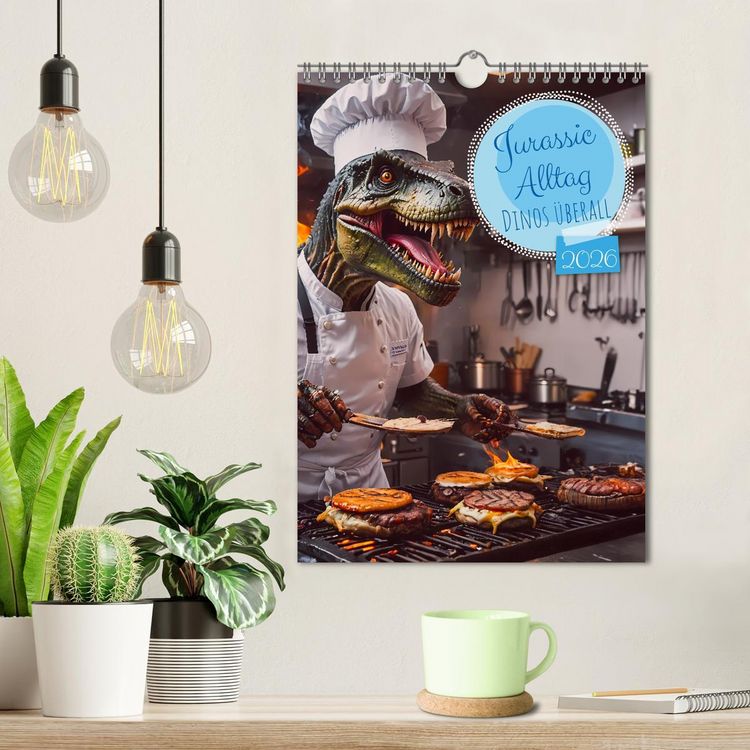 Produktbild: Jurassic Alltag - Dinos &uuml;berall (Wandkalender 2026 DIN A4 hoch), CALVENDO Monatskalender