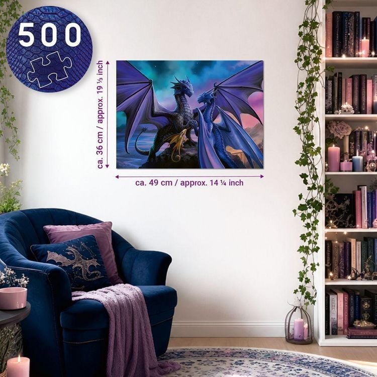 Produktbild: Erwachsenenpuzzle 500 Teile - Rebecca Yarros: Iron Flame