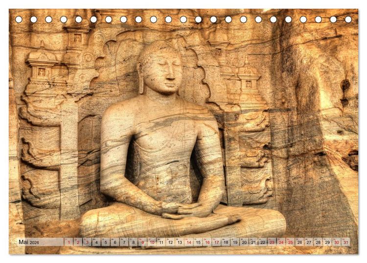 Produktbild: Sri Lanka - Tempel, Tee und Elefanten (Tischkalender 2026 DIN A5 quer), CALVENDO Monatskalender