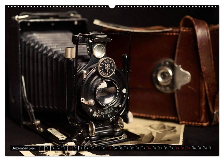 Produktbild: Historische Fotoapparate (hochwertiger Premium Wandkalender 2026 DIN A2 quer), Kunstdruck in Hochglanz