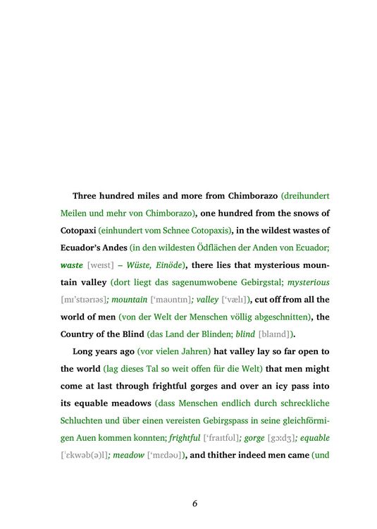 Produktbild: The Country of the Blind / Das Land der Blinden (Buch + Audio-Online) - Frank-Lesemethode - Kommentierte zweisprachige Ausgabe Englisch-Deutsch
