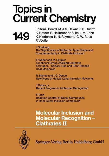Produktbild: Molecular Inclusion and Molecular Recognition &mdash; Clathrates II
