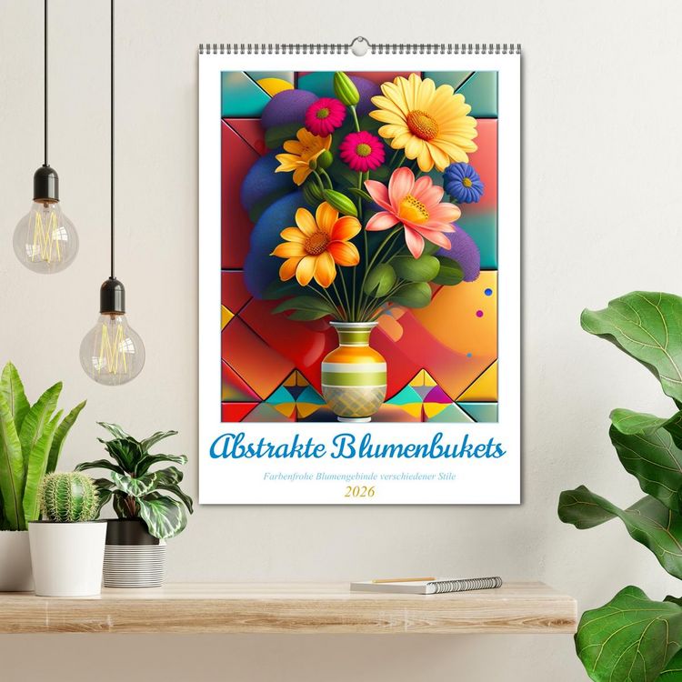 Produktbild: Abstrakte Blumenbukets (Wandkalender 2026 DIN A2 hoch), CALVENDO Monatskalender
