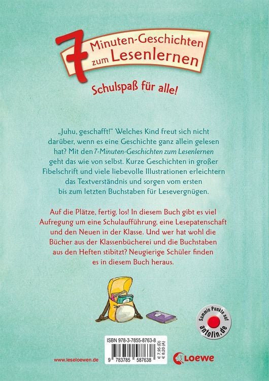 Produktbild: Lesel&ouml;wen - Das Original - 7-Minuten-Geschichten zum Lesenlernen - Schulspa&szlig; f&uuml;r alle!