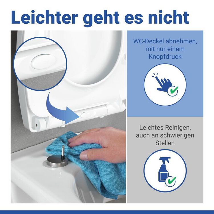 Produktbild: WC Sitz Mod. Tavola Wei&szlig;, stabiler Toilettensitz mit Absenkautomatik