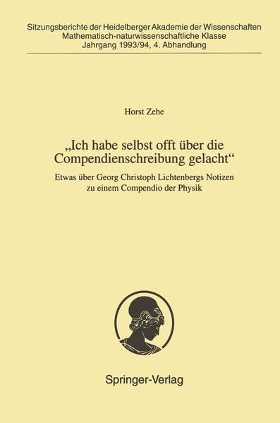Produktbild: &bdquo;Ich habe selbst offt &uuml;ber die Compendienschreibung gelacht&ldquo;