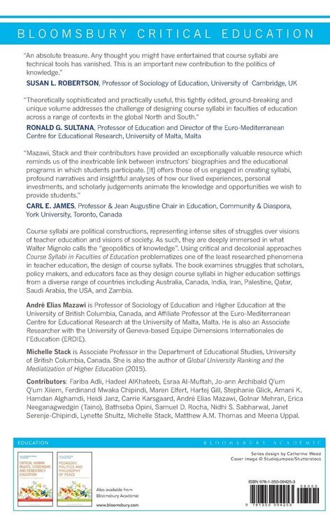 Produktbild: Course Syllabi in Faculties of Education