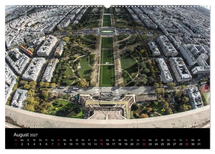 Produktbild: Eiffel Tower &ndash; Tour Eiffel &ndash; Eiffelturm &ndash; Paris 2027 (Wandkalender 2027 DIN A2 quer), CALVENDO Monatskalender
