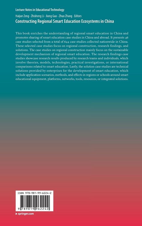 Produktbild: Constructing Regional Smart Education Ecosystems in China