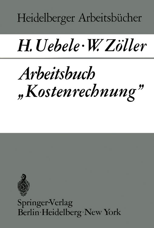 Produktbild: Arbeitsbuch &bdquo;Kostenrechnung&rdquo;