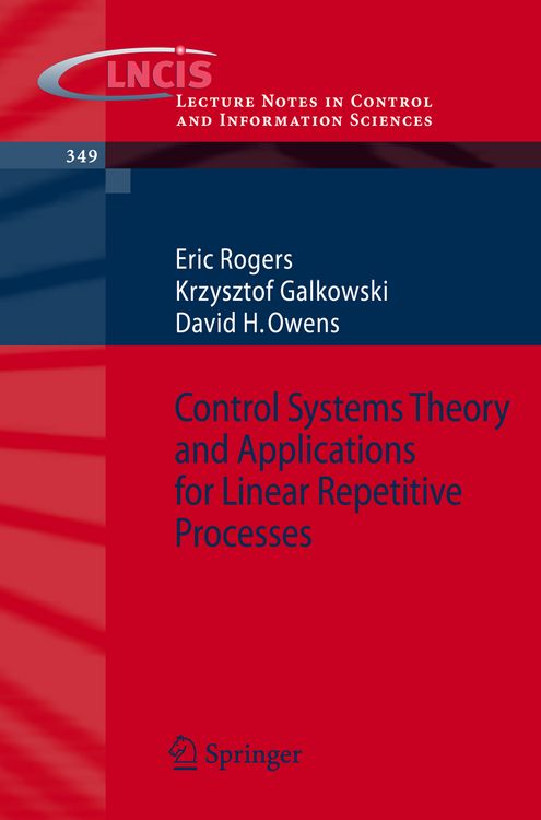 Produktbild: Control Systems Theory and Applications for Linear Repetitive Processes