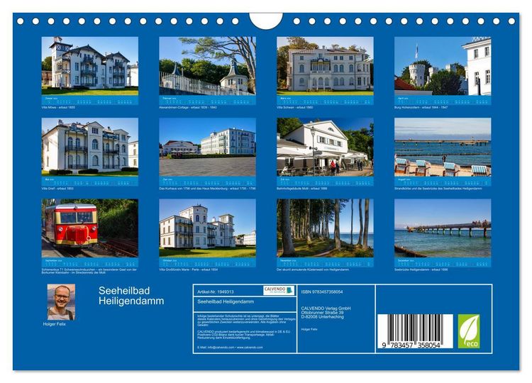 Produktbild: Seeheilbad Heiligendamm (Wandkalender 2026 DIN A4 quer), CALVENDO Monatskalender