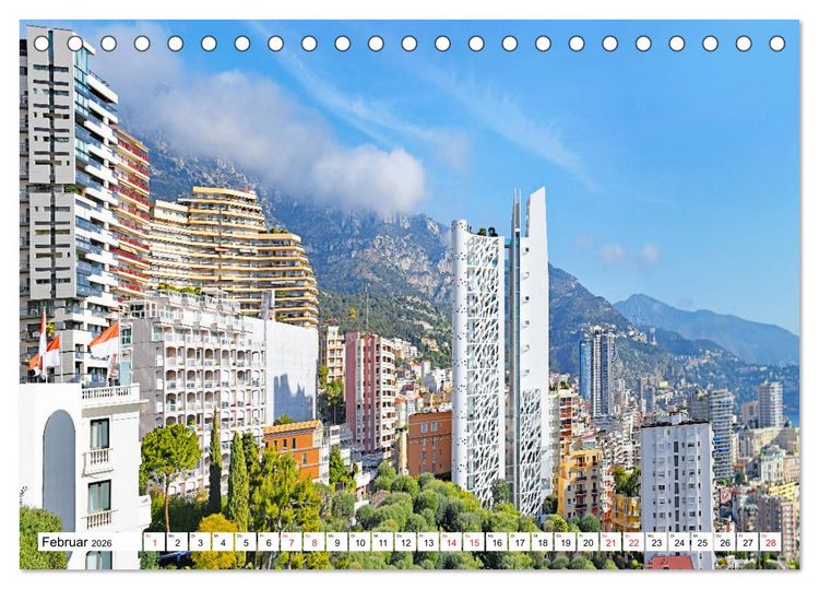 Produktbild: Monaco - Reiseziel am Mittelmeer (Tischkalender 2026 DIN A5 quer), CALVENDO Monatskalender