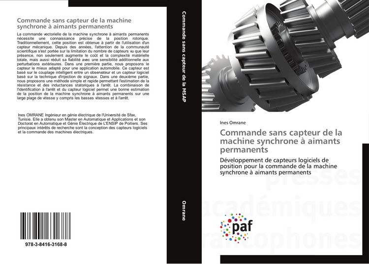Produktbild: Commande sans capteur de la machine synchrone &agrave; aimants permanents