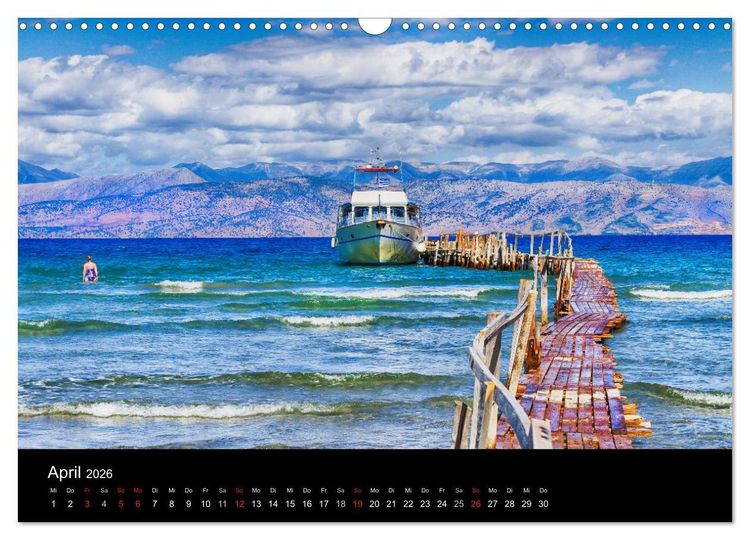 Produktbild: Von Korfu bis Antipaxos (Wandkalender 2026 DIN A3 quer), CALVENDO Monatskalender