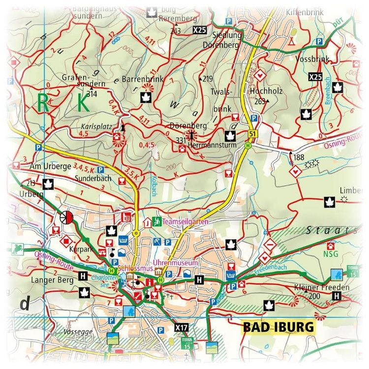 Produktbild: Bad Iburg - Bad Laer - Bad Rothenfelde - Bad Essen, Sassenberg - Warendorf 1:50 000