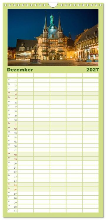 Produktbild: Familienplaner 2027 - Sachsen-Anhalt - Eine Sch&ouml;nheit in der Mitte Deutschlands mit 5 Spalten (Wandkalender, 21 x 45 cm) CALVENDO