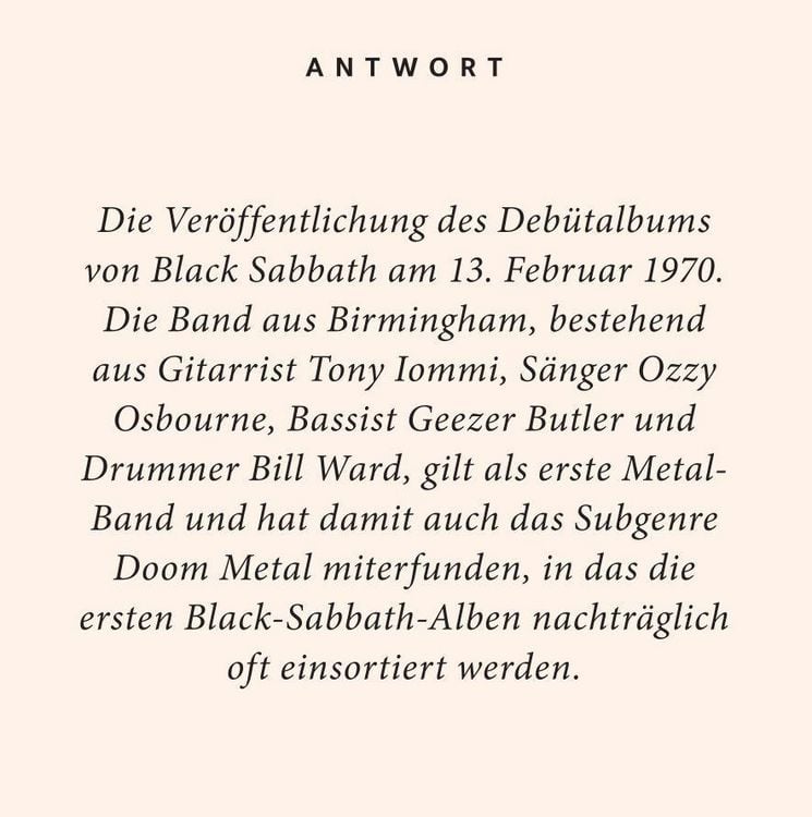 Produktbild: Heavy Metal-Quiz