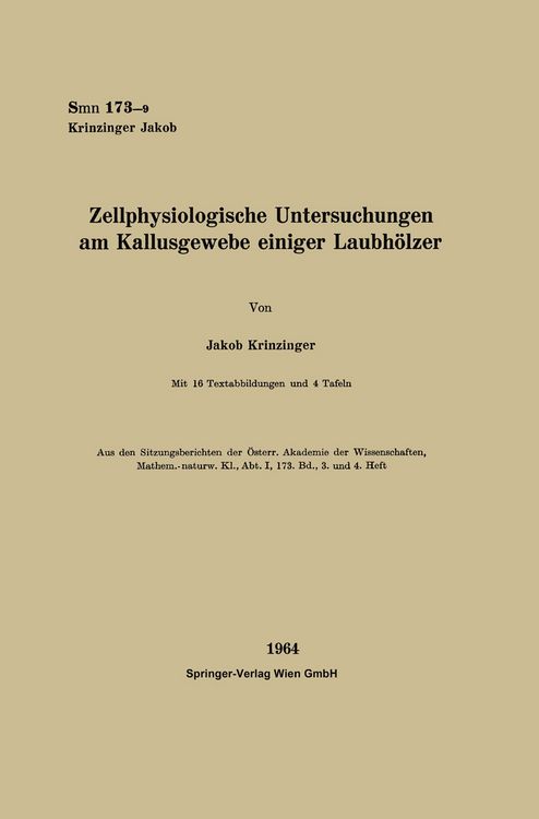 Produktbild: Zellphysiologische Untersuchungen am Kallusgewebe einiger Laubh&ouml;lzer