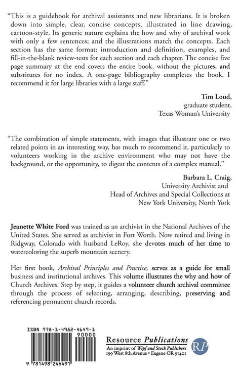 Produktbild: Archival Principles of Churches