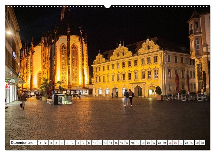 Produktbild: W&uuml;rzburg - Stadt mit Charme (Wandkalender 2026 DIN A2 quer), CALVENDO Monatskalender