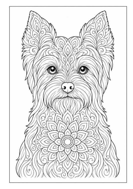 Produktbild: Mandala Malbuch Hunde f&uuml;r Kinder ab 8 Jahren mit 50 sch&ouml;nen Ausmalbildern