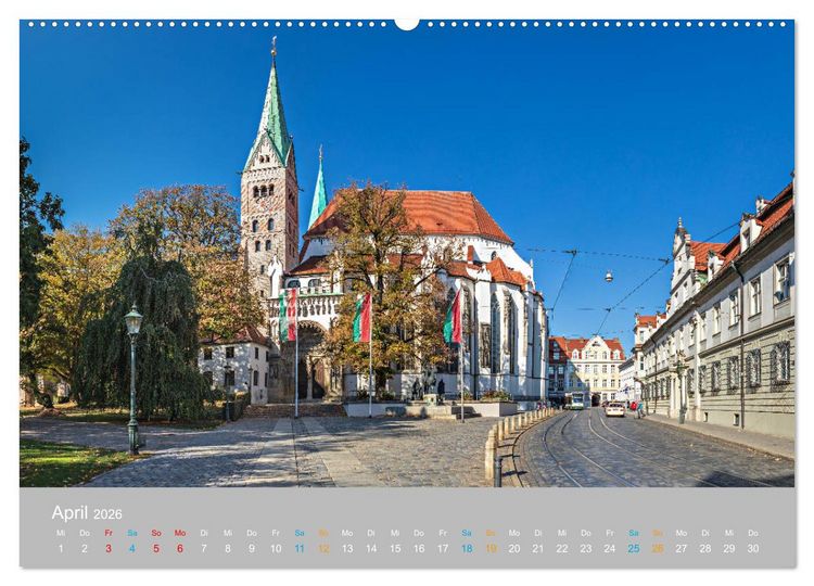 Produktbild: Augsburg - Stadt der Renaissance (hochwertiger Premium Wandkalender 2026 DIN A2 quer), Kunstdruck in Hochglanz
