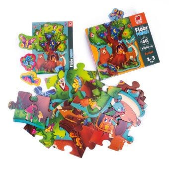 Produktbild: Puzzle Roter K&auml;fer Bodenpuzzle Waldtiere RK7010-04
