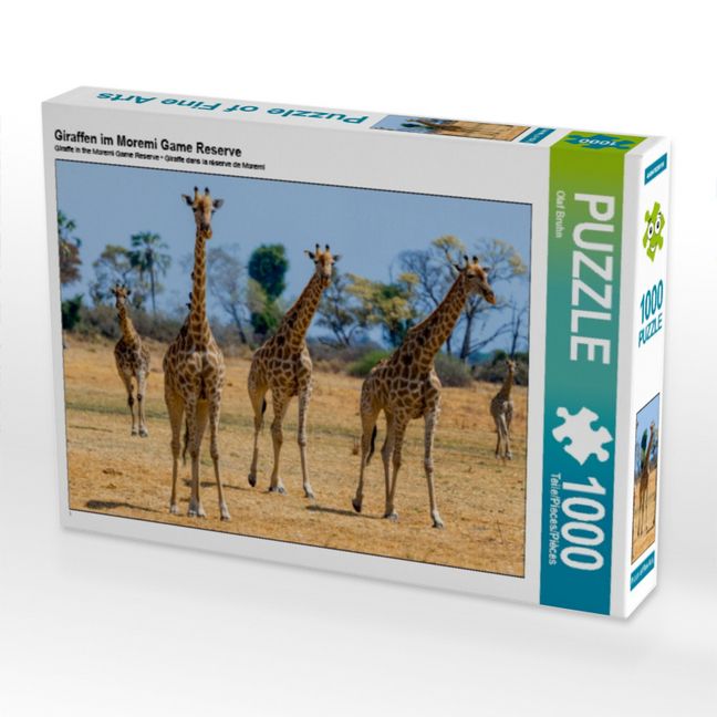 Produktbild: CALVENDO Puzzle Giraffen im Moremi Game Reserve | 1000 Teile Lege-Gr&ouml;&szlig;e 64x48cm Foto-Puzzle f&uuml;r gl&uuml;ckliche Stunden