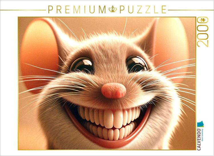 Produktbild: CALVENDO Puzzle Grinsende Maus | 2000 Teile Lege-Gr&ouml;&szlig;e 90x67cm Foto-Puzzle f&uuml;r gl&uuml;ckliche Stunden