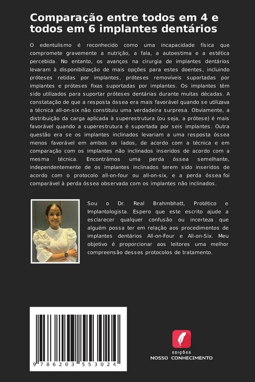 Produktbild: Compara&ccedil;&atilde;o entre todos em 4 e todos em 6 implantes dent&aacute;rios