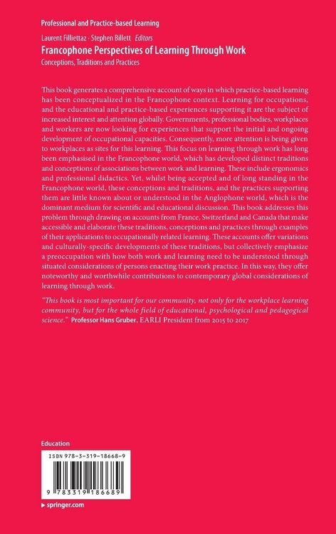Produktbild: Francophone Perspectives of Learning Through Work