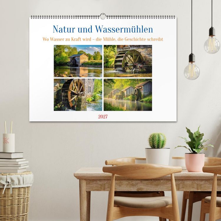 Produktbild: Natur und Wasserm&uuml;hlen (Wandkalender 2027 DIN A2 quer), CALVENDO Monatskalender